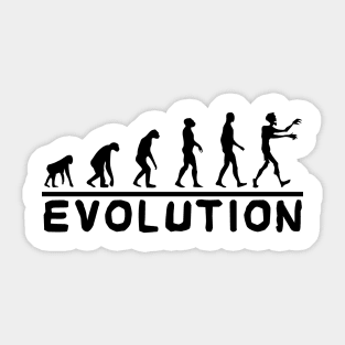 Zombie evolution Sticker